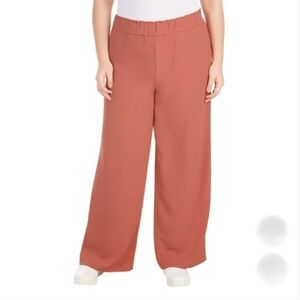 NWT Hilary Radley Ladies' Crinkle Fluid Pant Dusty Coral Size XL